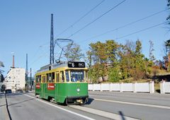 Kunnostettu vaunu 12 on yksi luovutettavaista raitiovaunuista. Kuva: Daniel Federley