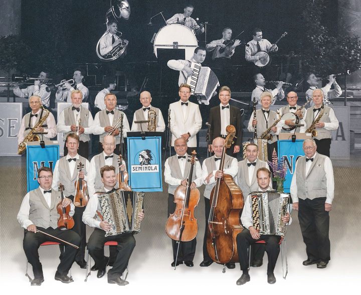 Seminola-orkesteri soittaa vanhan ajan tanssimusiikkia alkuperäisin sovituksin ja soittimin.