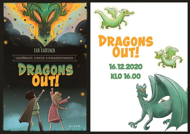 Dragons Out -kirjan julkistamistilaisuus järjestetään 16.12. klo 16.