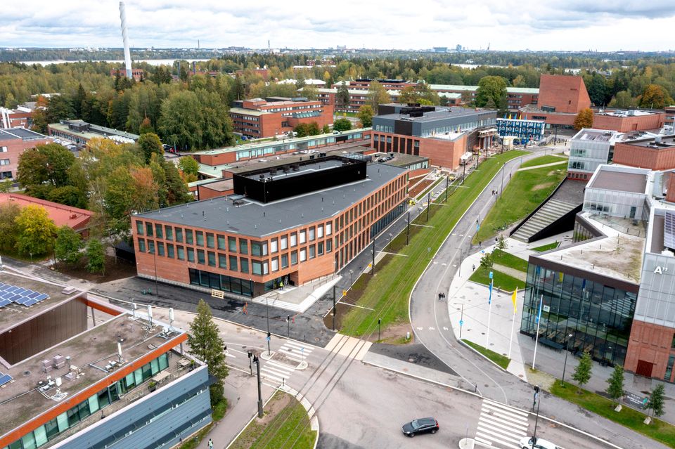 Aalto-yliopiston uudisrakennus Kide. Kuva: Aalto-yliopisto / Mikko Raskinen