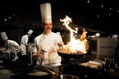 Ismo Sipeläinen Lyonissa Bocuse d'Or -loppukilpailuissa 2019.
Kuva Kim Öhman
