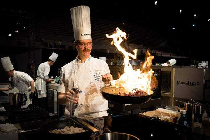  Ismo Sipeläinen Lyonissa Bocuse d'Or -loppukilpailuissa 2019.
Kuva Kim Öhman