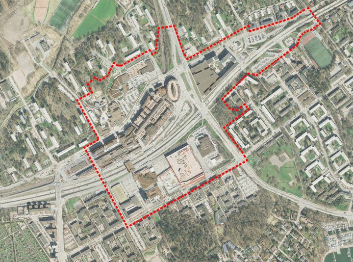 Ideakilpailun alustava suunnittelualue kattaa Itäkeskuksen ympäristön ja Puotilan metroaseman seudun.