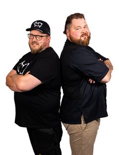 Suomalaisen barbecuen suurmestari Jari-Jukka Kallunki ja burgerimies Akseli Herlevi. Kuva: Naughty BRGR