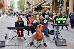 Mikhas Band Pietarista. Ivan Mikhailovski, sello
Vladimir Kornilev, sello
Sergey Sidorovsky, basso
Alex Kovalev, syntetisaattori
Valeriya Ignateva, piano. Kuva: Pekka Mustonen