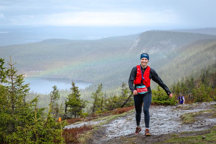 Suurin osa juoksijoista kulkee yli Valtavaaran, liki 500 metriin nousevan Pohjois-Pohjanmaan korkeimman kohdan. Kuva: NUTS / Rami Valonen.
