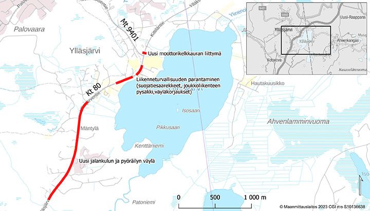 Karttakuva kohteista.