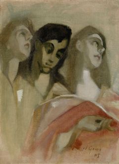 Helene Schjerfbeck: Enkelifragmentti, El Grecon mukaan (1928–1929). Kansallisgalleria / Ateneumin taidemuseo, kokoelma Sihtola. Kuva: Kansallisgalleria / Janne Mäkinen.