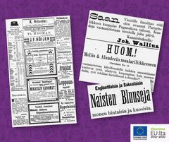 Kuva: Hanna-Leena Saarenmaa;
Lehtileikkeet: Mikkelin Sanomat, 24.04.1900, nro 47, s. 1
Savonlinna, 17.06.1898, nro 45, s. 4
digi.kansalliskirjasto.fi