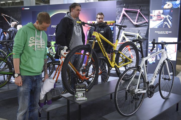 Pyöräkauppa kävi vilkkaana GoExpossa. Kuva: Messukekus