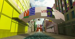 Näkymä Matts Bjolinin teoksesta Helsinki Virtual Design Street -kokonaisuudessa. Kuva: Zoan Oy.