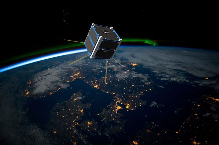 Renderöinti satelliitista. Kuva: Aalto-yliopisto