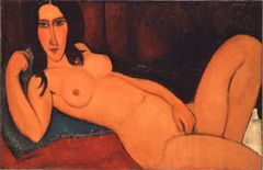 Amedeo Modigliani: Reclining Nude with Loose Hair (1917). Osaka City Museum of Modern Art, Japan. Photo: Osaka City Museum of Modern Art