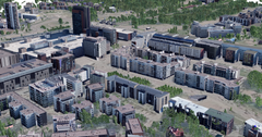 City centre Leppävaara in the 3D city model.