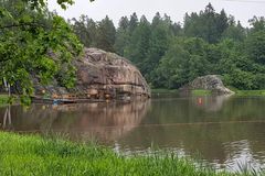 Pikkukosken uimaranta kesällä 2020.