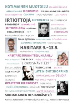 Habitaren teemoja ovat mm. Irtiottoja ja kotimainen muotoilu