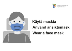 Käytä maskia joukkoliikenteessä.