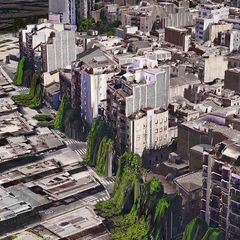 Peder Norrby: Houses throwing up trees, Barcelona (2013)