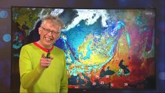 Meteorologi Pekka Pouta menetti malttinsa suorassa lähetyksessä ja nauroi itsensä suoraan suomalaisten sydämiin. Naurattavan sääennusteen videokäynnistyksiä on vuorokaudessa tehty yli 5,7 miljoonaa kertaa. Kuva: MTV3