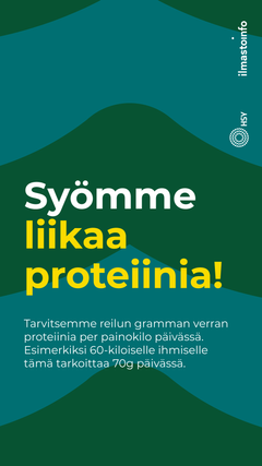 Jätevetemme paljastavat, että pääkaupunkiseudulla syödään proteiinia yli tarpeen.