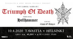 Triumph of Death nähdään Tavastialla 10.4.2020.