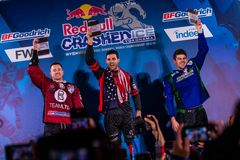 Cameron Naasz (USA) (C), Kyle Croxall (CAN) (L), Maxwell Dunne (USA) (R). Kuva: Jason Halayko/Red Bull Content Pool.