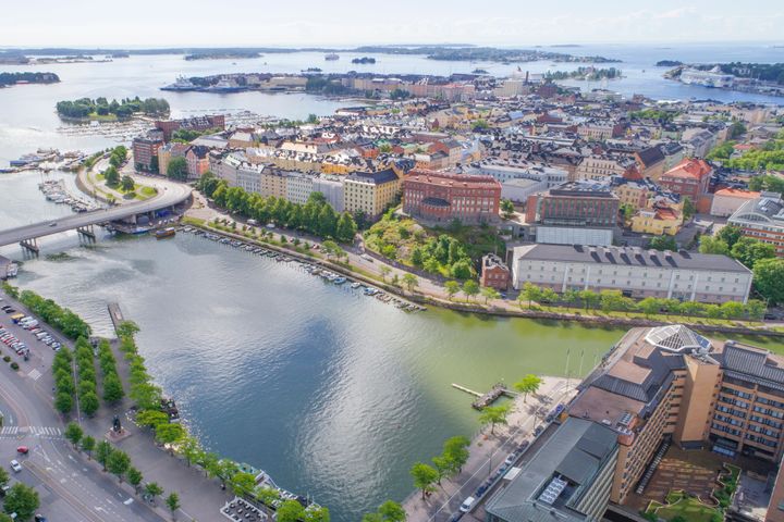 Helsingin kantakaupunkia ilmasta kuvattuna. Kuvaaja: Lauri Rotko