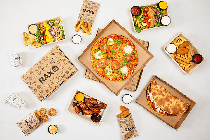 Rax KotiBox -menusta löytyy laaja valikoima pizzoja, salaatteja, pizzataskuja, wingsejä ja muita annoksia.