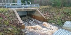 Pattijoen tulvaa leikataan juoksuttamalla vettä Haapajärven tekojärveen.