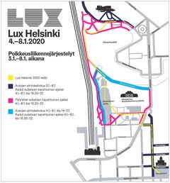 Karttakuva liikennejärjestelyistä.
