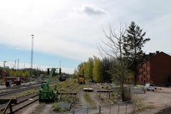 Veturitallinpiha toukokuussa 2020. Kuva: Matti Miinalainen.