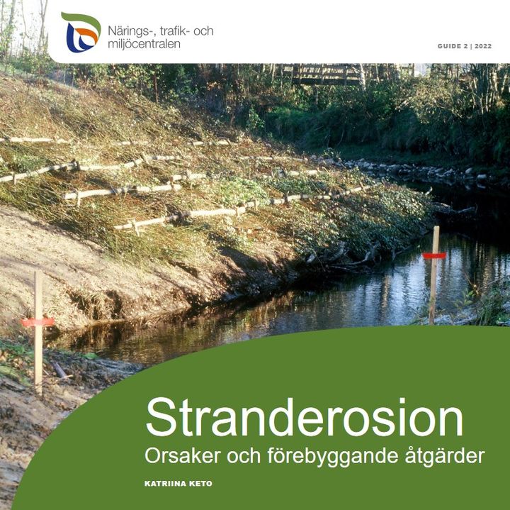 Pärmbild: Stranderosion: Orsaker och förebyggande åtgärder. Guide 2/2022 NTM-centralen
