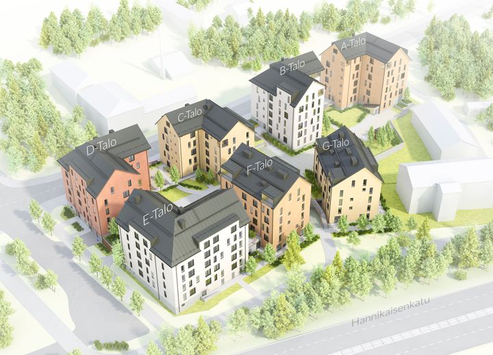 Aallonportin viimeiset talot Selly (D-talo), Johan (E-talo) ja Elissa (C-talo) valmistuvat vuoden 2020 loppuun mennessä.