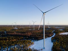 S-gruppens vindkraftverk i Sarvisuo-området i Simo. Foto: SOK/Timo Heikkala