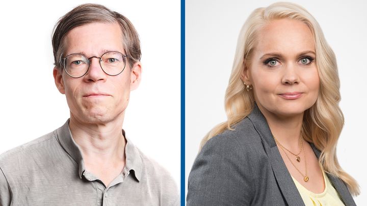 Laboren tutkija Petri Böckerman ja Etlan tutkimuspäällikkö Terhi Maczulskij