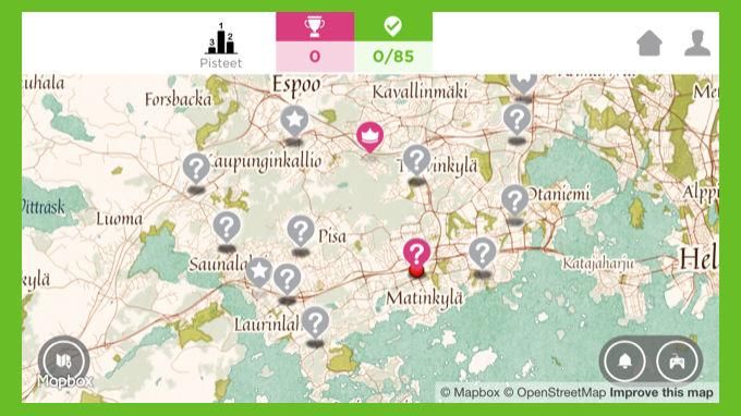 Espoon kirjastojen kesäpeli, kuvakaappaus Seppo.io -peliruudusta