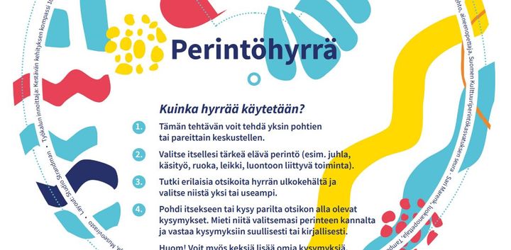 Perintöhyrrän avulla lapset ja nuoret voivat keskustella elävästä kulttuuriperinnöstä.