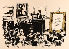 Banksy: Morons (Sepia), 2007, Serigrafia paperille, 57 x 76 cm. Yksityiskokoelma