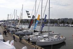 The Helsinki Boat-Afloat Show gives you a very special opportunity to get familiar with sailing boats in their own element, ready to set sailwith the masts, sails and ropes in place.