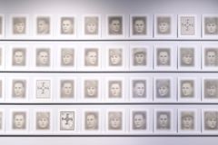 To create his art piece, Harri Pälviranta scanned all the main characters in the book Vapautemme hinta (‘The price of our freedom’), which lists the names of soldiers who perished in the Winter War, and turned their photographs into ghostlike portraits, each of which consists of hundreds of layers of pictures. Photo: Yehia Eweis.
