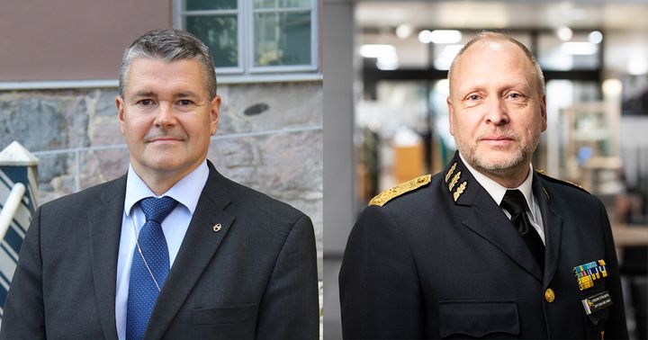 Petri Toivonen & Fredrik Ståhlberg. Kuva: Puolustusministeriö & Anders G Warne.