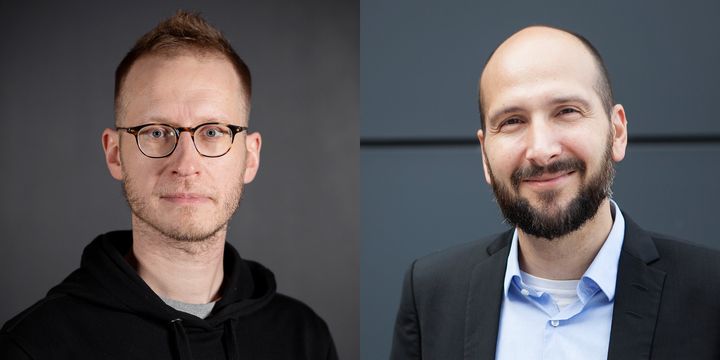 Jaakko Lehtinen on myös aktiivisesti mukana Suomen tekoälykeskus FCAI:n toiminnassa. Professori Jan Deska työskenteli ennen Aaltoa tutkijana Intiassa ja Ruotsissa ja professorina RWTH Aachenin ja Kölnin yliopistoissa Saksassa. Kuva: Matti Ahlgren ja Lasse Lecklin / Aalto-yliopisto