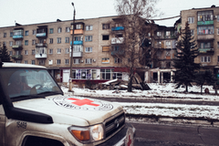 Internationella Rödakorskommittén har varit på plats i Ukraina under hela konflikten, ända sedan år 2014. BILD: MAXIM DONDYUK / INTERNATIONELLA RÖDAKORSKOMMITTÉN