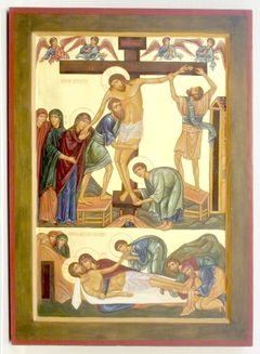 Kristuksen hautaamisen ikoni.