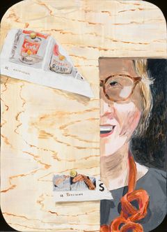 Bo Haglund: The Observers #11, 2017, öljy puulle, 39 ✕ 28 cm. Kuva: Yehia Eweis
