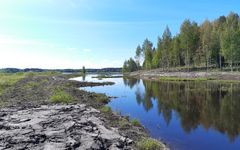 Vesiensuojelun tehostamisohjelmasta on rahoitettu myös tämä maatalouden valumavesiä suodattava kosteikko Parkanossa. Kuva: Salla Taskinen