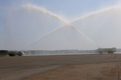 An electric aircraft was welcomed at Turku Airport with the traditional celebratory maiden flight water salute on Friday, 16 June 2023.