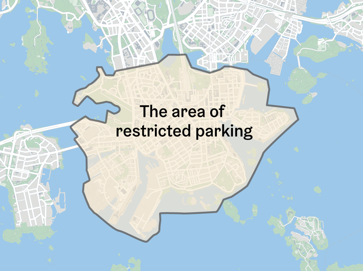 The area of restricted parking.