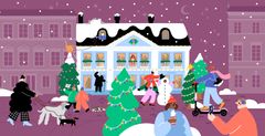 Image: The Helsinki City Museum holiday season 2021 is illustrated by Sanni Wessman / Napa Agency.