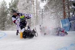 Mirko Lahti (toinen vasemmalta) tippui välierissä Robin Worlingille (vasen) ja Luca Dallagolle (toinen oikealta) Photocredit: Andreas Schaad / Red Bull Content Pool